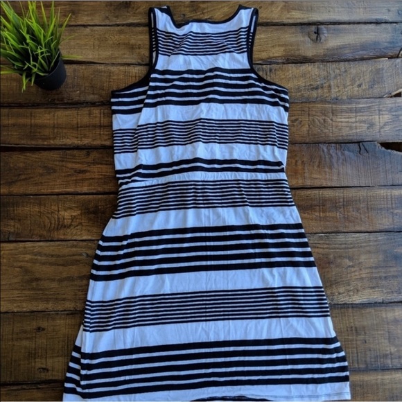 Olive and Oak Black and White Striped Sun Dress - Picture 5 of 6